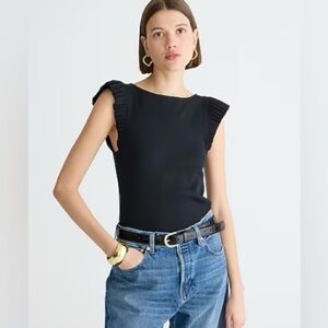 J. Crew Vintage Rib Riffle BoatneckTank Top